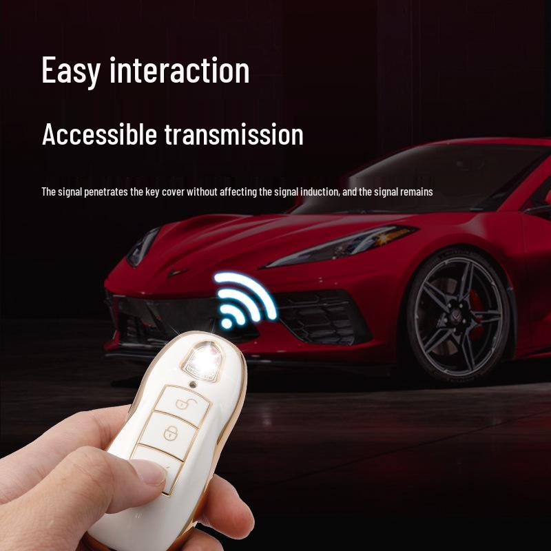Porsche TPU Key Case for Macan, Cayenne, Panamera, 911 Models (Shell)