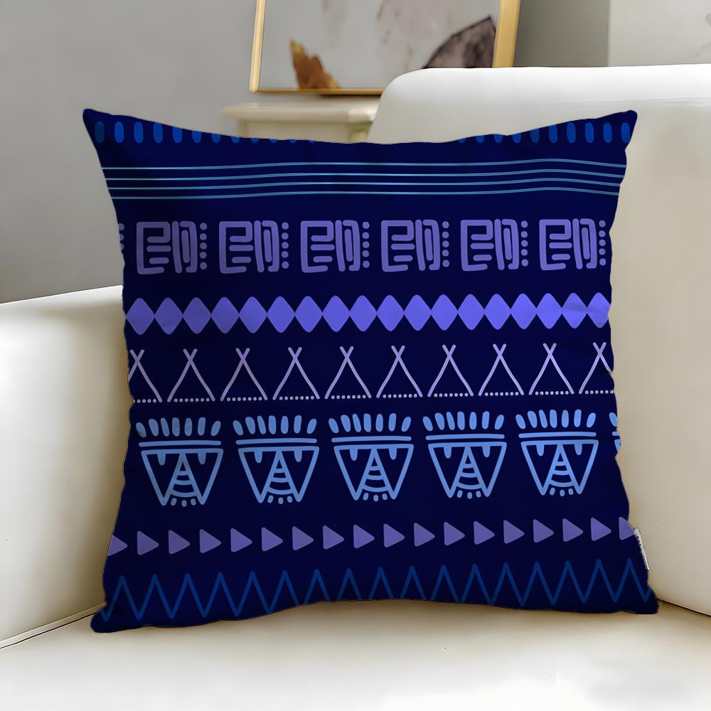Creative Print Cushion Cover Soft  EasyWash Pillow Case  Versatile for Couch Bed Travel and Office