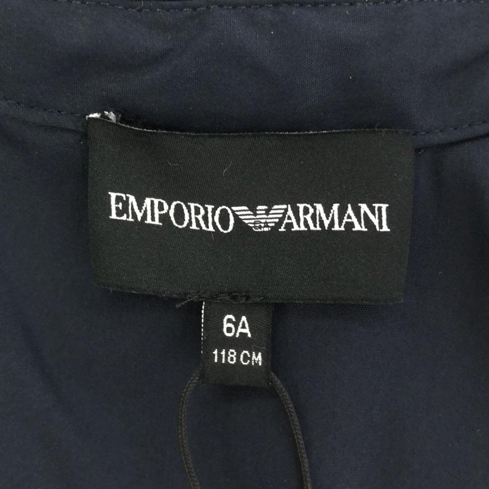unused Emporio Armani Long sleeve shirt 46.5" Navy Kid's Used