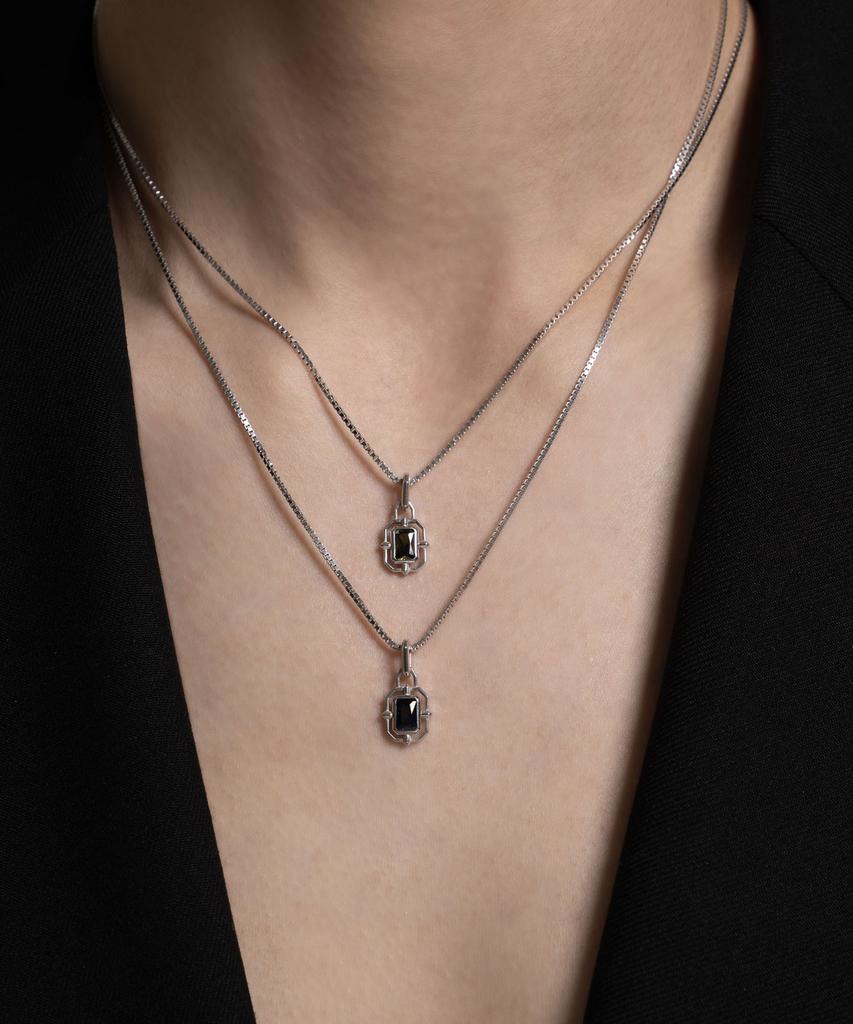 Vivus Rapillus White Gold Silver Necklace
