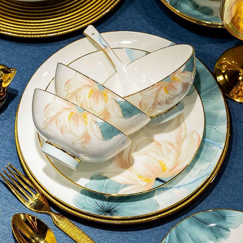 Jiakangming Jingdezhen Underglaze Porcelain Tableware Set