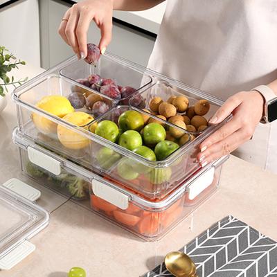 Grids unterteilt Serviertablett Aufbewahrungsbox Küche tragbare Unterformat Gewürz Trennbox Frischhaltebox Snack Obst Lebensmittelbox