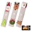 3Pcs/set Santa Claus Christmas Fridge Handle Cover Snowman Refrigerator Handle Sticker  Refrigerator