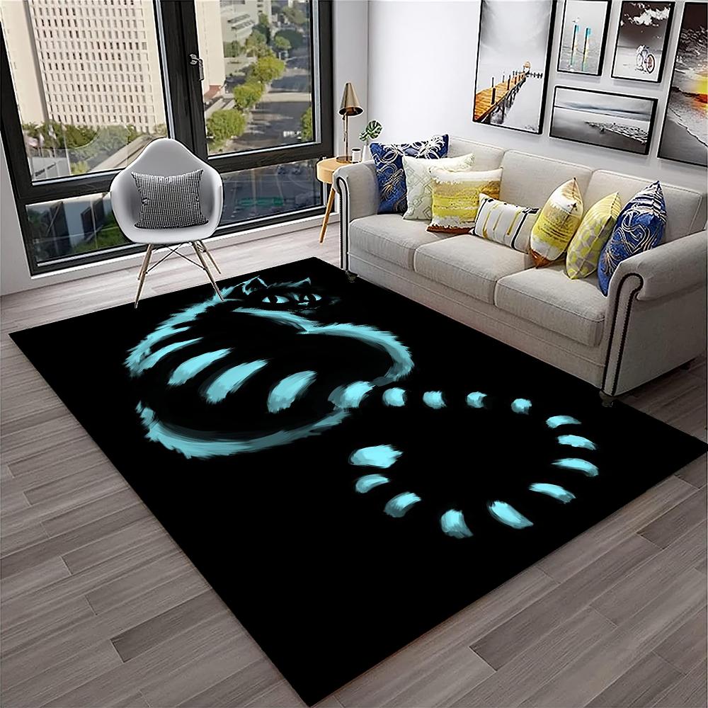 

Cute Cat Flower Pastoral Cartoon Carpet Rug for Home Living Room Bedroom Sofa Doormat Decor,Kid Play Area Rug Non-slip Floor Mat 40x60cm