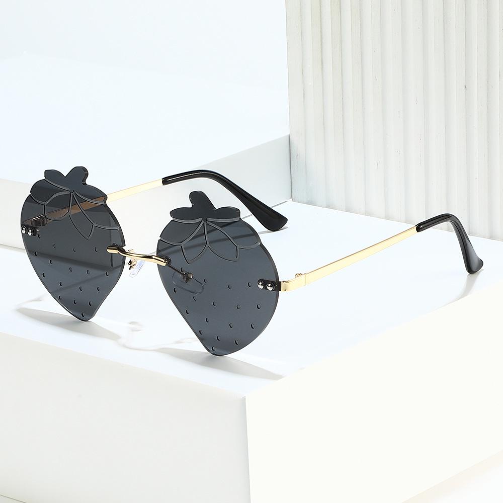 2024 Trendy Frameless Peach Sunglasses for Men & Women - Stylish Party & Hip Hop Glasses