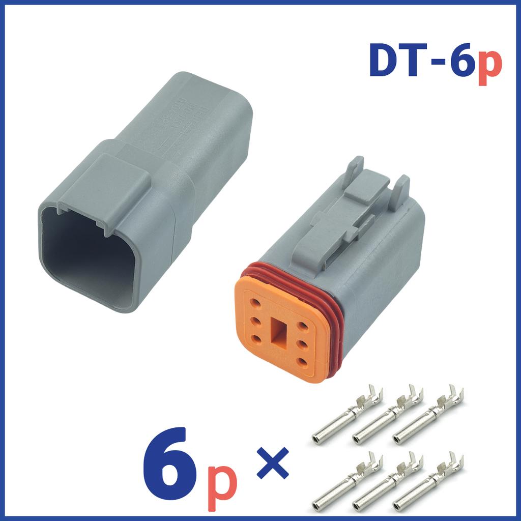 1 Satz DTM Wasserdichter Kabelverbinder Starter Kit DTM04-2P 3P 4P 6P 8P 12P 20-24AWG Mit Pins Automobil Versiegelter Stecker