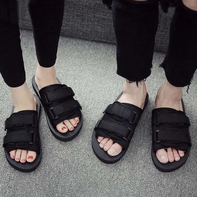 Letní pantofle Dámské Neklouzavé Ploché Prodyšné Pantofle Pánské Měkká podešev Černé Pantofle Pár Neformální Pantofle k moři