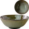 Minoru Touki Noodle Bowl 21.7cm - Grey Ceramic 'SENDAN' Series, Handmade Style