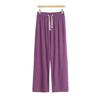 Neue Chinesische Jacquard Baumwollseide Freizeit-Hose für Damen Sommer Neu Hochtailliert Gerade Locker Dünne Modelle mit Weitem Bein