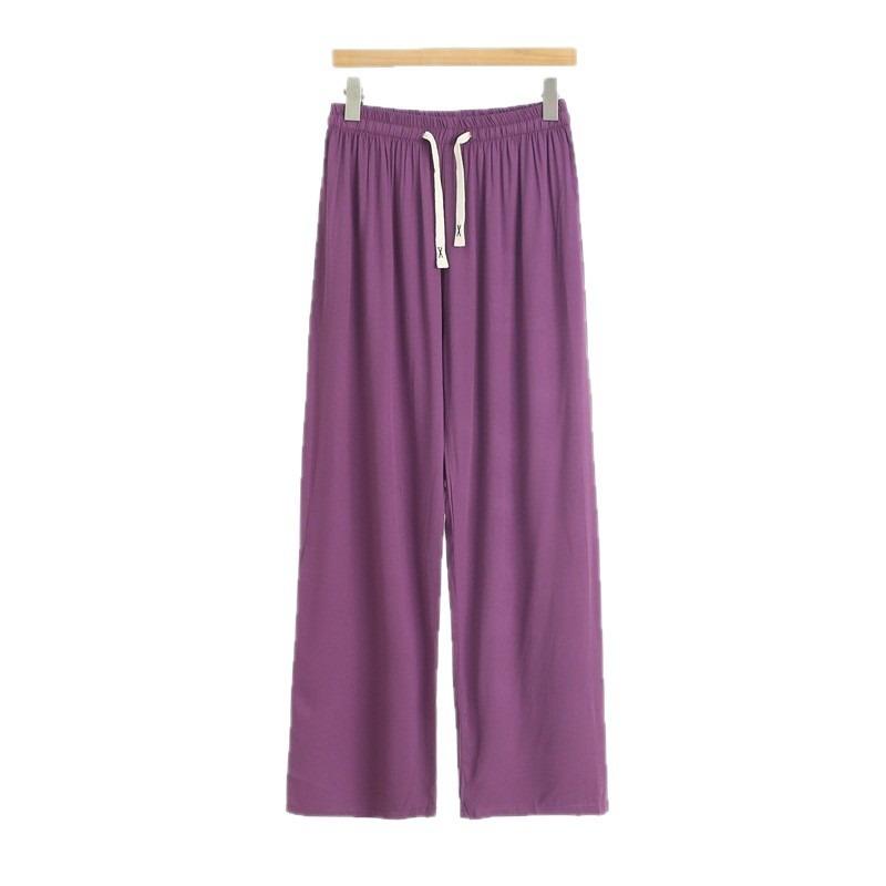 Neue Chinesische Jacquard Baumwollseide Freizeit-Hose für Damen Sommer Neu Hochtailliert Gerade Locker Dünne Modelle mit Weitem Bein