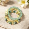 Festive Gifts Green Aventurine Golden Rutilated Quartz And Malachite Beaded Bracelet Set Natural Fashion Jewelry Daily Wear Simple Versatile Accessory