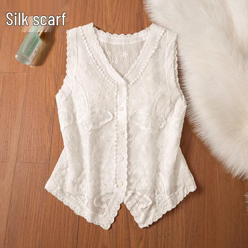 Women s Elegant V-Neck Solid Vest One Size