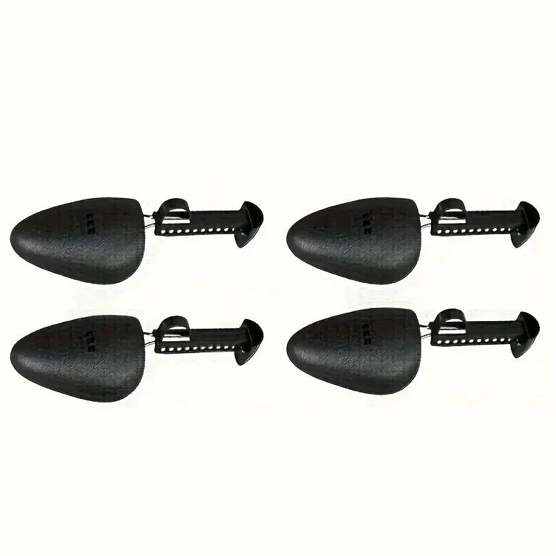 1/2pair Unisex Black Adjustable Plastic Shoe Trees, Pu Leather Shoe Lasts, Sports Shoe Shapers, Shoe Stretchers, Shoe Covers.