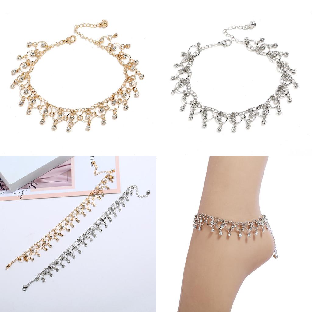 Crystal European Style Anklet Accessory With Tassel For Women Travel Gift
