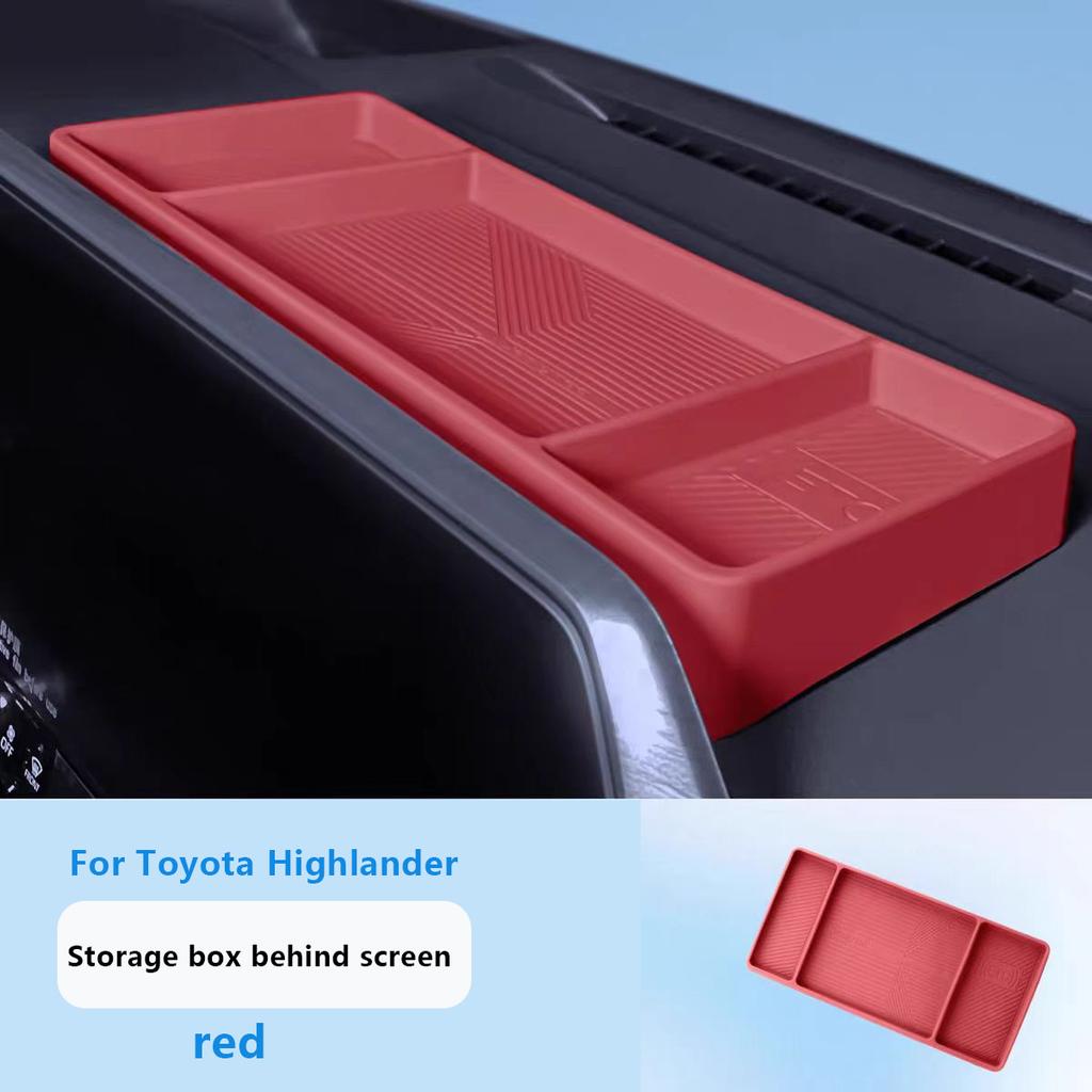 For Toyota Highlander Car Interior Accessories Decoration Center Console Silicone Mat Door Armrest Pad  Interior Upgrade