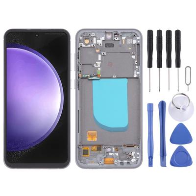 Für Samsung Galaxy S23 FE SM-S711B 6,43 Zoll OLED LCD Bildschirm Digitizer Vollständige Baugruppe mit Rahmen (Schwarz)