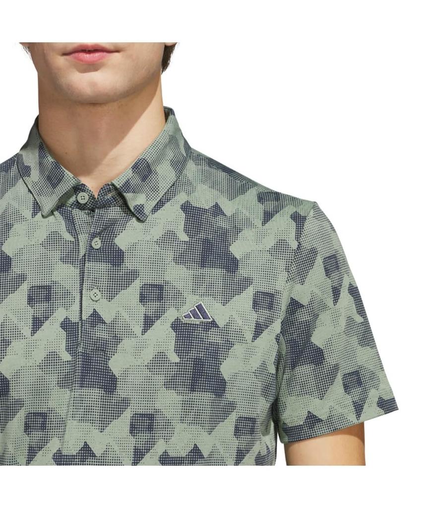 Adidas Golf Beyond the Course Gradient Graphic Short Sleeve Shirt for Navy Men, White/College