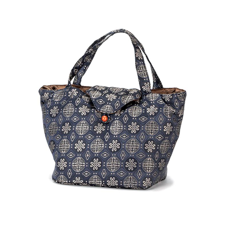 Vintage Zen Style  Tea Set Storage Bag, Large Capacity Waterproof Portable Travel Camping Organizer for Teapot Cups Accessories