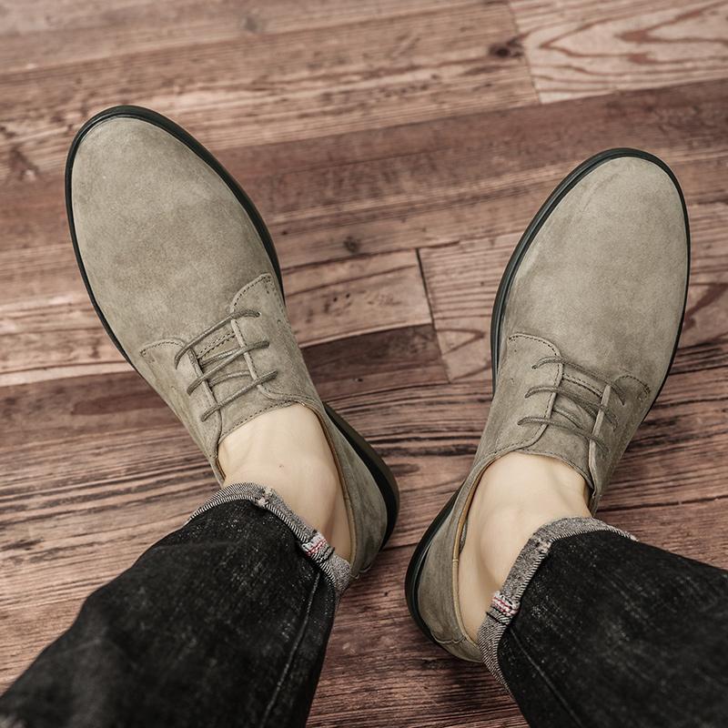 Men's Oxford shoes, lace up comfortable suede shoes, retro classic casual men's shoes, Oxford office men's lightweight shoes