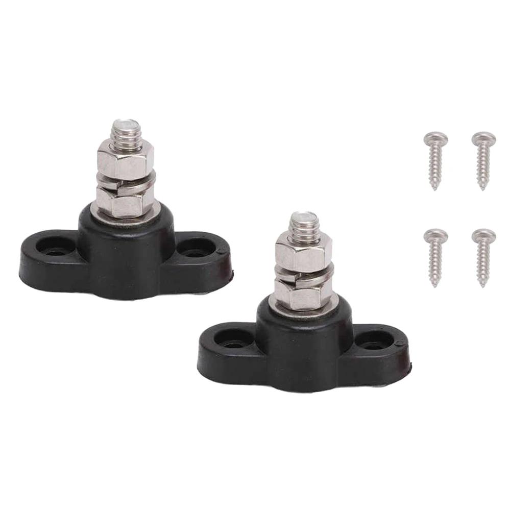 Red And Black Power Stud For RVs For Solar Battery Junction Box Battery Terminal Block Plastic Stainless Steel