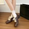 Fashion Block Heel Single Shoes Autumn New Square Toe Deep Mouth Front Lace-up Non-slip Wear-resistant Kitten Heels