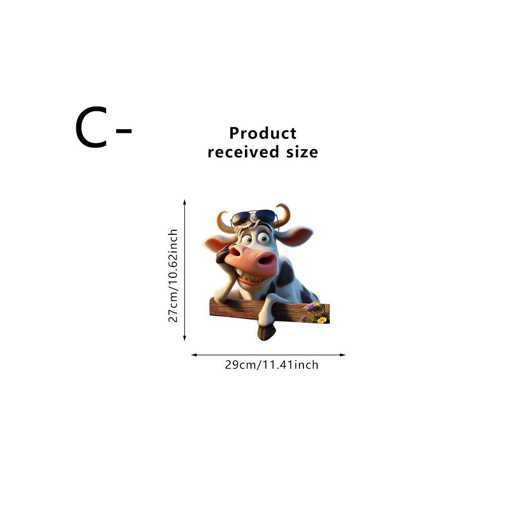 Static Cling Funny Animal Window Stickers Removable Transparent for Office Shop Glass Decor