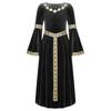 Girls Medieval Princess Costume Renaissance Costume Robe Retro Gown Dress for Halloween Cosplay Dress Up