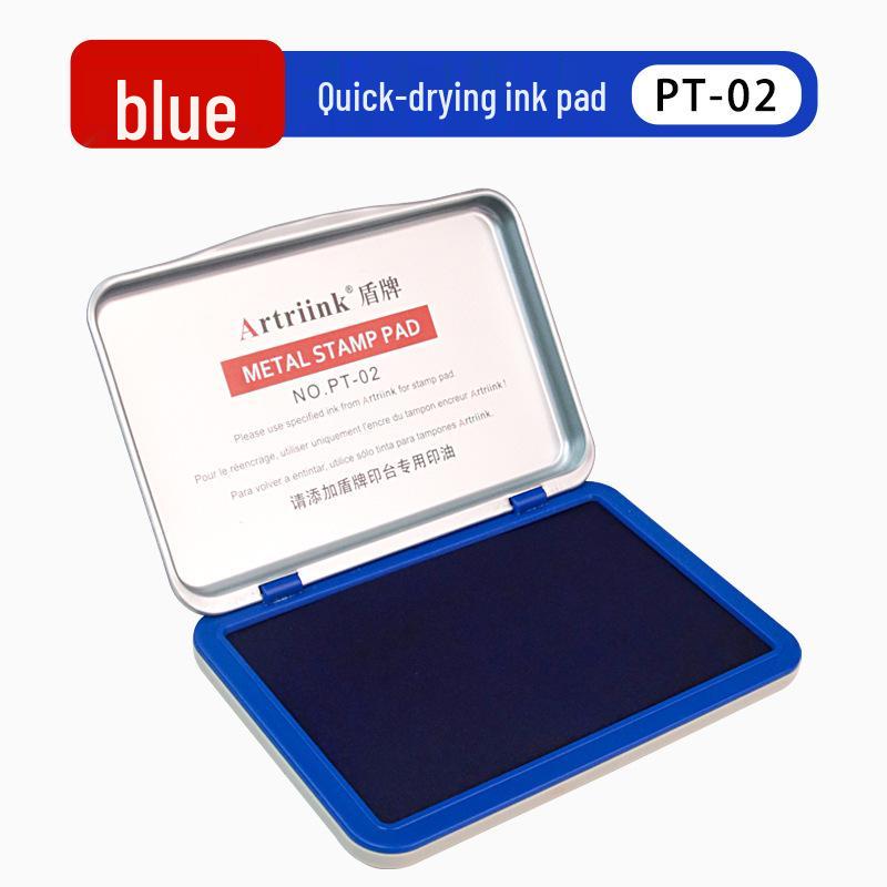 Tampon encreur rapide Shield Rouge pour empreintes digitales et manuelles, Fourniture de bureau portable.