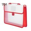 Study Material Storage Document Organizer with Handle And Buckle Closure, Expandable Waterproof File Bag, Clear Plastic Folder 800 Sheets Capacity