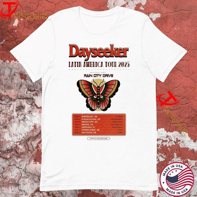 Dayseeker Latin America Tour 2025 White Cotton T-shirts S-5XL HN542 Unisex T-Shirt XXL