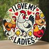 Vintage Chicken Wall Art Aluminum Metal Hanging Plaque 7.8 Inch Farmhouse Kitchen Decor