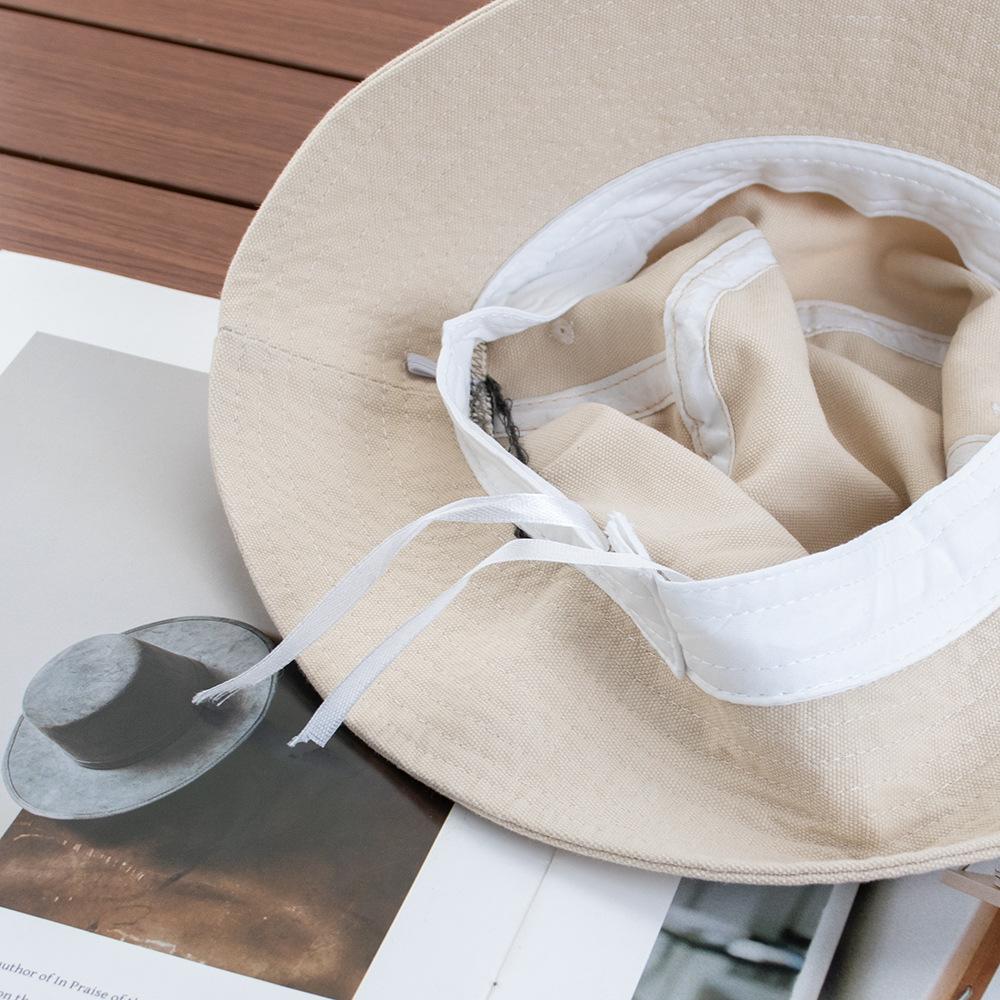 Casual versatile short-brimmed bucket hat women's outdoor street senior sense summer sunshade basin hat men's mountaineering hat