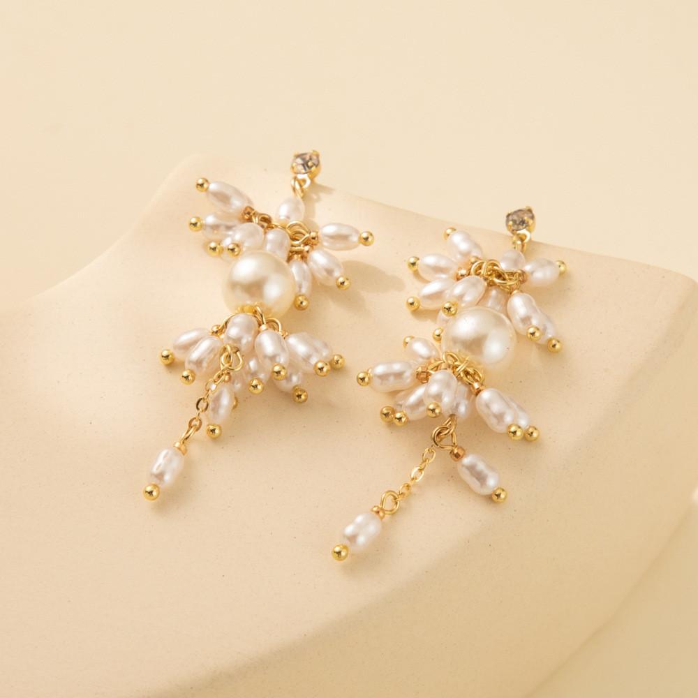 Fashionable Gold 2023 Plated Geometric Tassel Earrings With Faux Pearl For Women