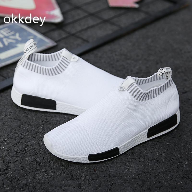 Round Toe Super Light Breathable Walking Running Sneakers Casual Trendy All-match Lightweight Safety Shoes for Men New