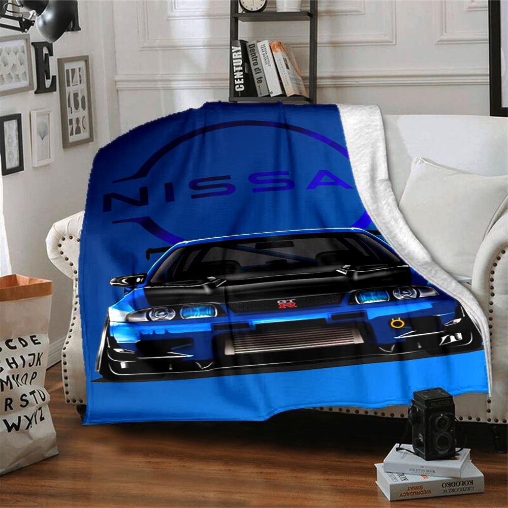 1Pc Nissan Legend Blanket Soft And Comfortable Casual Warm Camping Travel Christmas Halloween Xmas Gift M928715