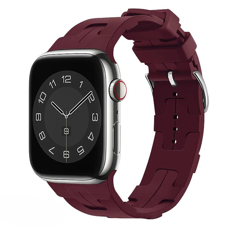 Silikonarmband für Apple Watch Band 46mm 42mm 45mm 41mm 49mm 44mm 40mm Weiches Armband iWatch Serie 10 Ultra 9 8 7 6 5 SE 4 Armband