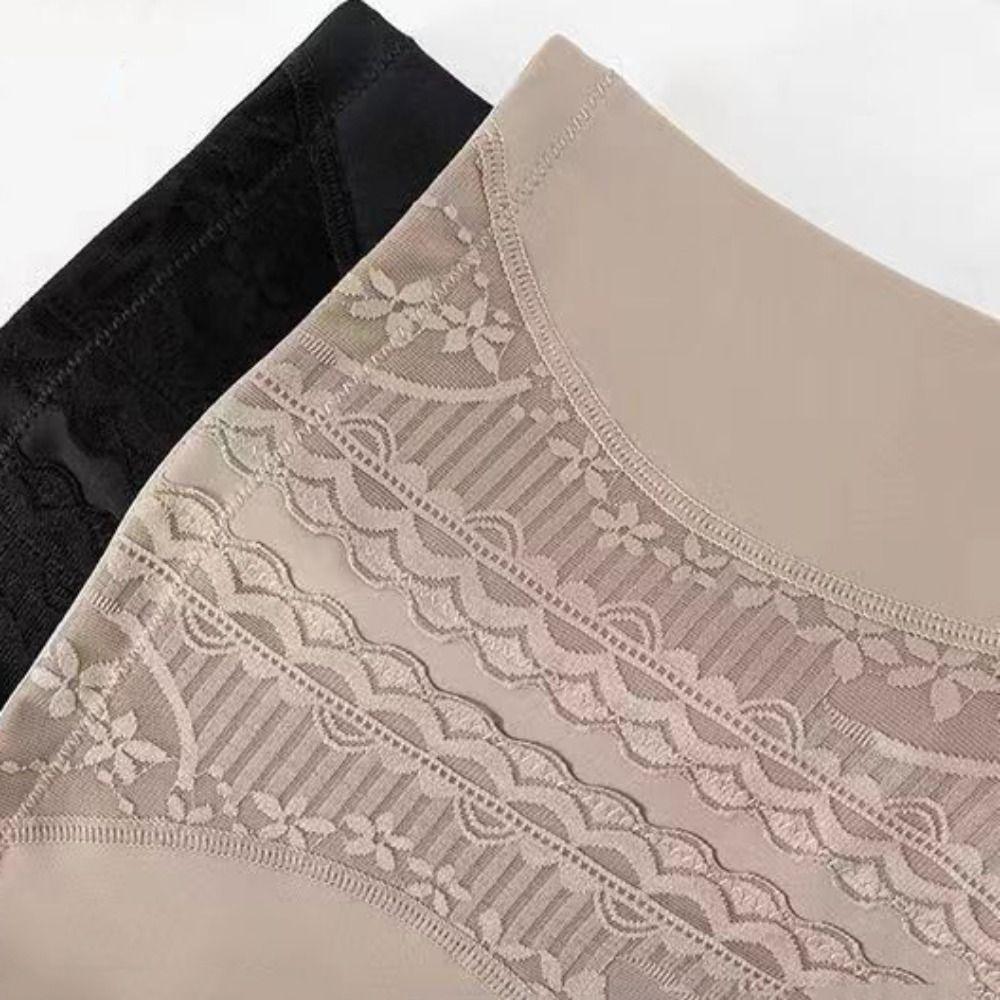 High Waist Slimming Shapewear Lace Flower Body Shaping Underpants Tummy Control Underwear  Lady