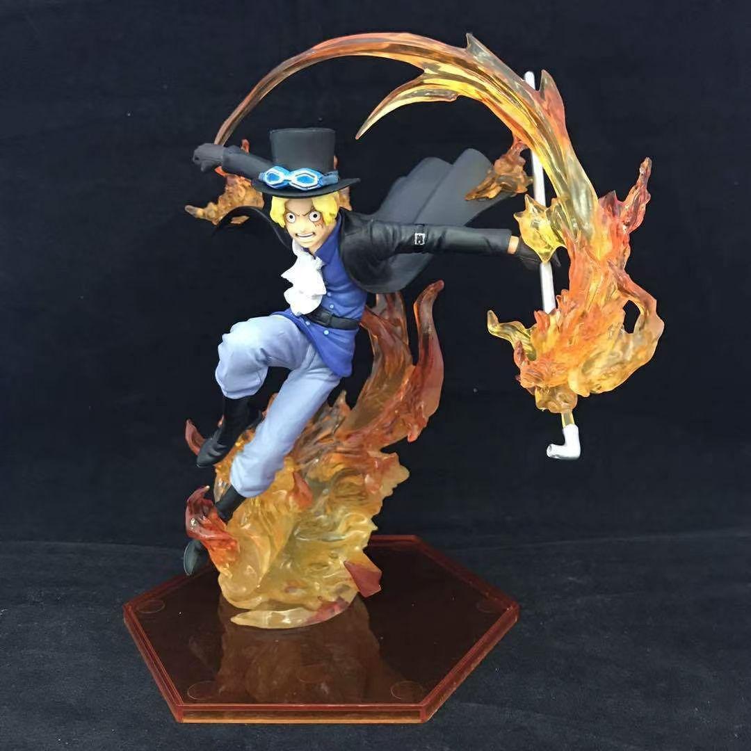 

Anime One Piece 18cm Fire Fist Sabo Battle Revolutionary Army Figure Model Pvc Statue Doll Toys Decoration Christmas Gift