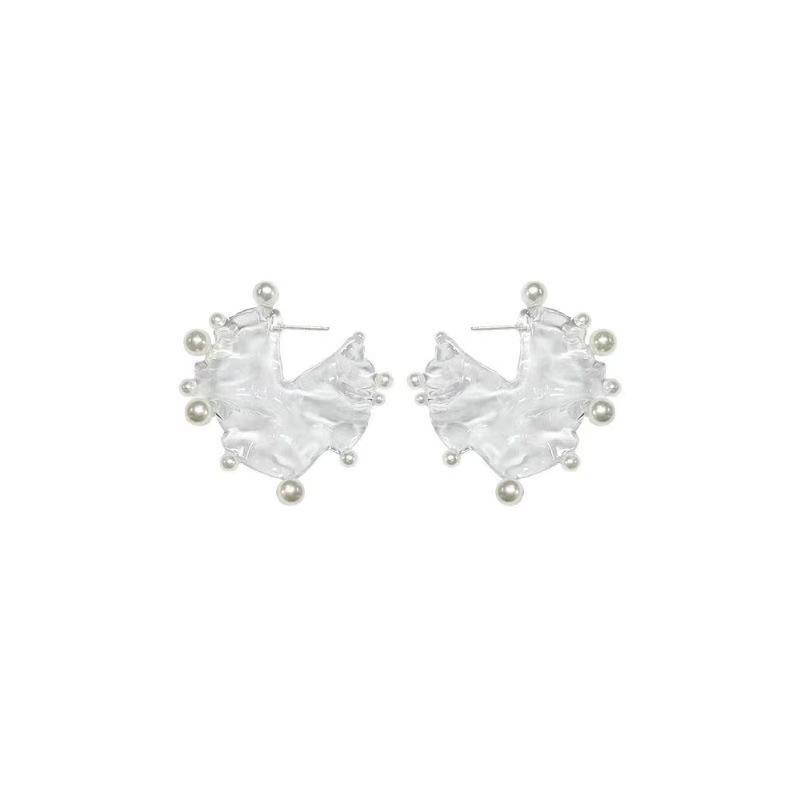 Elegant Irregular Teardrop Earrings - Unique Design for Women