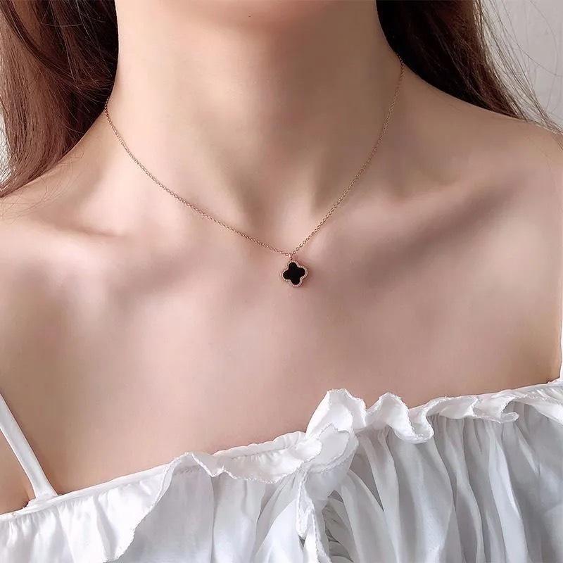 

Silver Minimalist Four-Leaf Clover Necklace