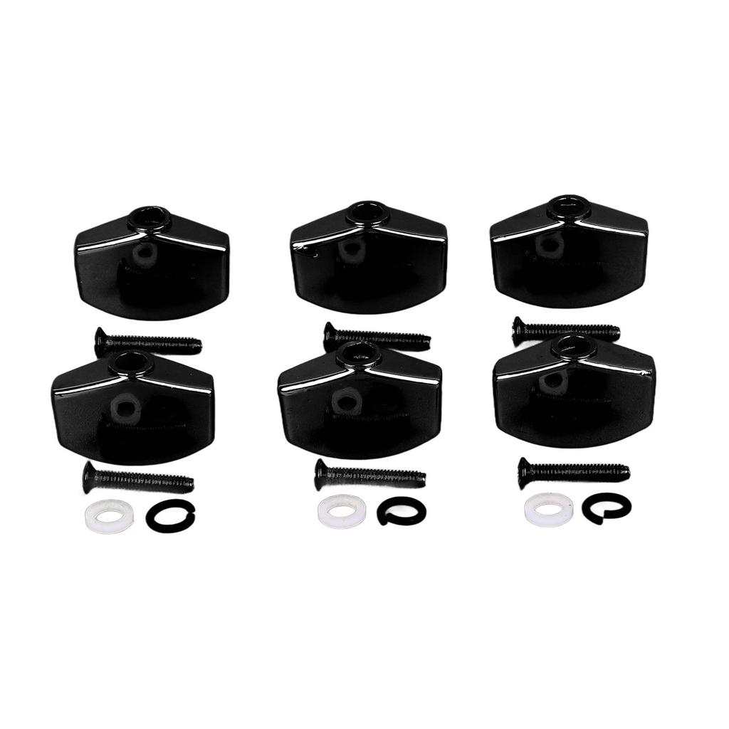 6Pcs Guitar Tuning Peg Buttons Metal Stable Universal Tuner Buttons Replacement for Acoustic Electric Guitar