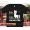 Llamacorn Funny Cute Llama Unicorn T Shirt Be Cool Unique Better Different Magical Yourself Squad Vintage Washed Graphic
