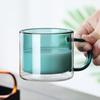 270ml Double Layer Transparent Glass Cup Creative Heat-Resistant Glasses Juice Milk Coffee Mug with Handle Home Drinkware New
