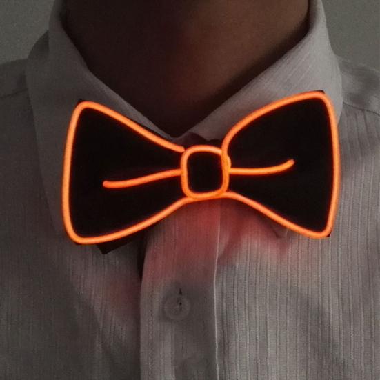 Luminous Detachable Costume Design Glowing Bow Necktie Accessory