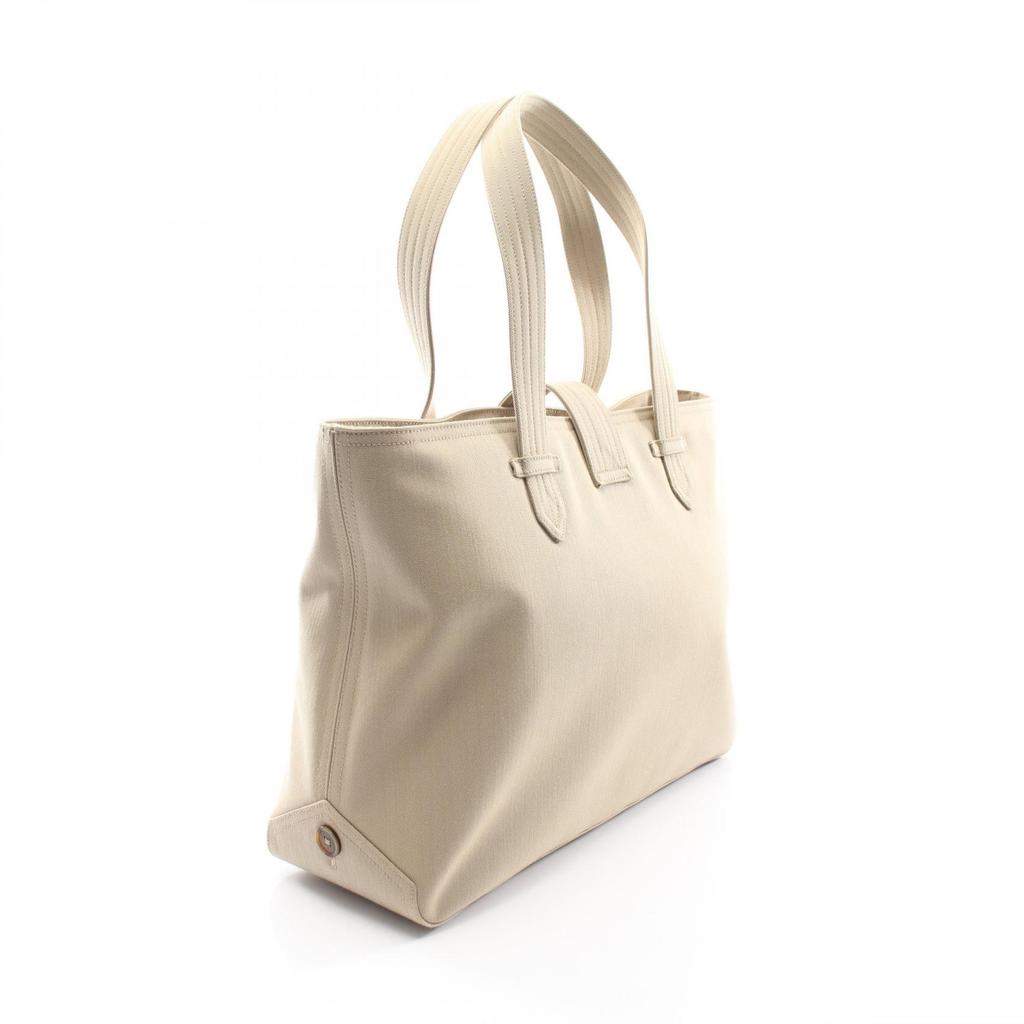 Used Salvatore Ferragamo Gancini Tote Bag Canvas Beige Used Women