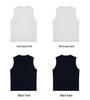 Plus Size Korean Style Sleeveless T-shirt: Summer Cooling, Loose Fit, Solid Color, Underarm Coverage
