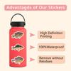 55 Fish Deep Sea Fish Doodle Stickers Decorative Suitcase Laptop Mobile Phone Cartoon Stickers