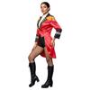 Giacca da Pista da Circo da Donna con Frange sulle Spalle, Collo a Revers, Maniche Lunghe, Polsini in Pizzo, Blocco di Colore, Raso per Feste a Tema Halloween, Carnevale, Role Playing