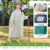 Children's Stormproof Long Rain Cape with Backpack Compartment - Medium & Large Sizes for School
