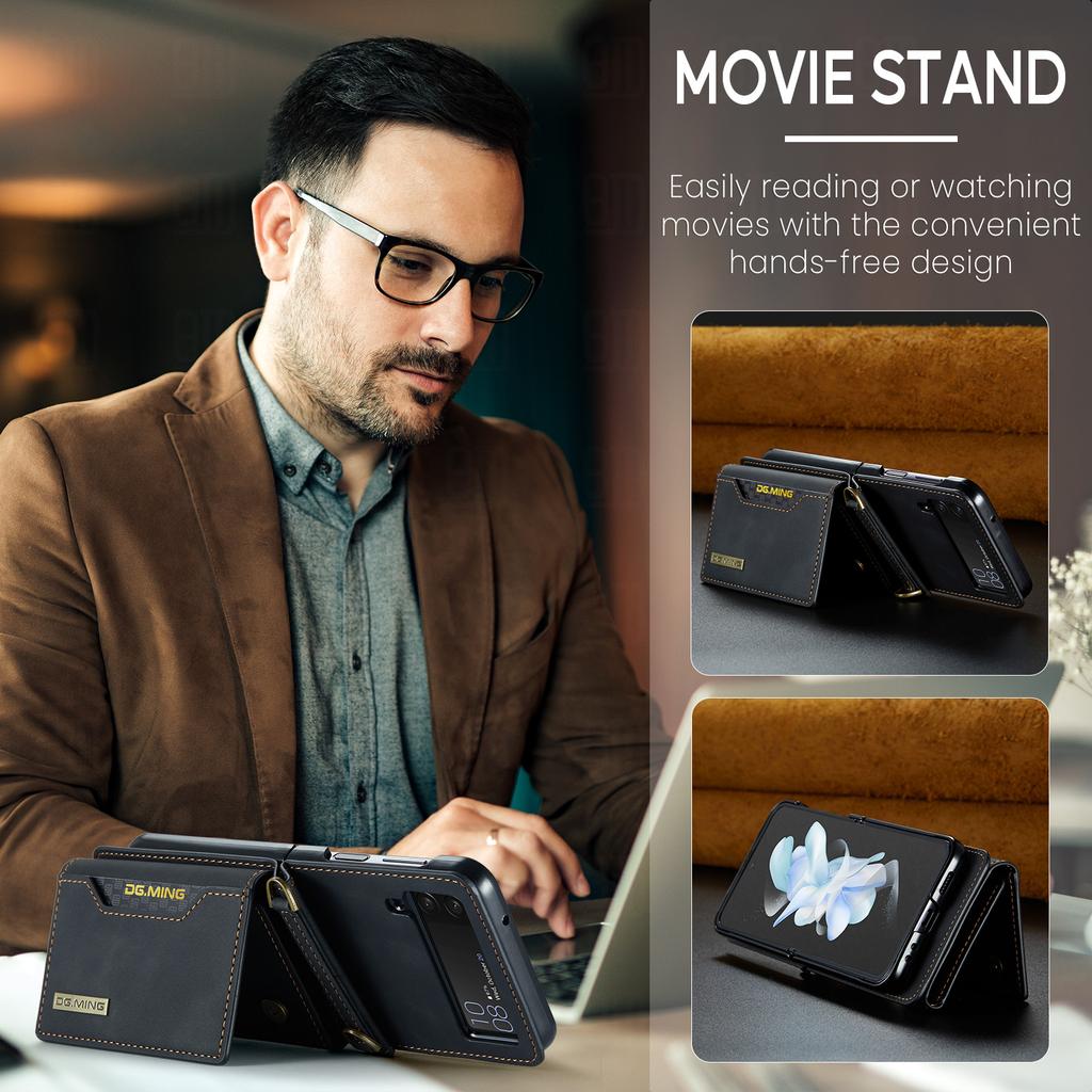 Wallet Function Mobile Phone Case for Samsung Galaxy Z Flip 5 4 5G Flip4 Flip5 Flip3 Flip 3 Drop Protection Card Slot Funda